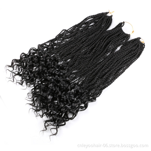 Factory 30 Roots Curly End Senegalese Twist Crochet Hair 18 Inch Wavy End Senegalese Braiding Hair Extension For Women
